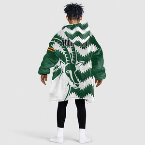 Zimbabwe Rugby The Sables Personalized Kid Wearable Blanket Hoodie Retro Jersey Inspired - African Pride
