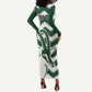Zimbabwe Rugby The Sables Personalized Long Sleeve Bodycon Dress Retro Jersey Inspired - African Pride