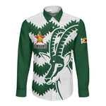 Zimbabwe Rugby The Sables Personalized Long Sleeve Button Shirt Retro Jersey Inspired - African Pride