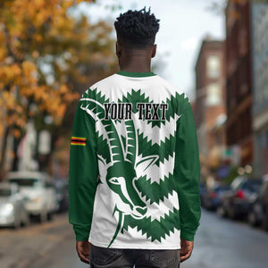 Zimbabwe Rugby The Sables Personalized Long Sleeve Shirt Retro Jersey Inspired - African Pride