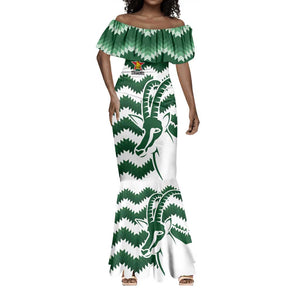 Zimbabwe Rugby The Sables Personalized Mermaid Dress Retro Jersey Inspired - African Pride