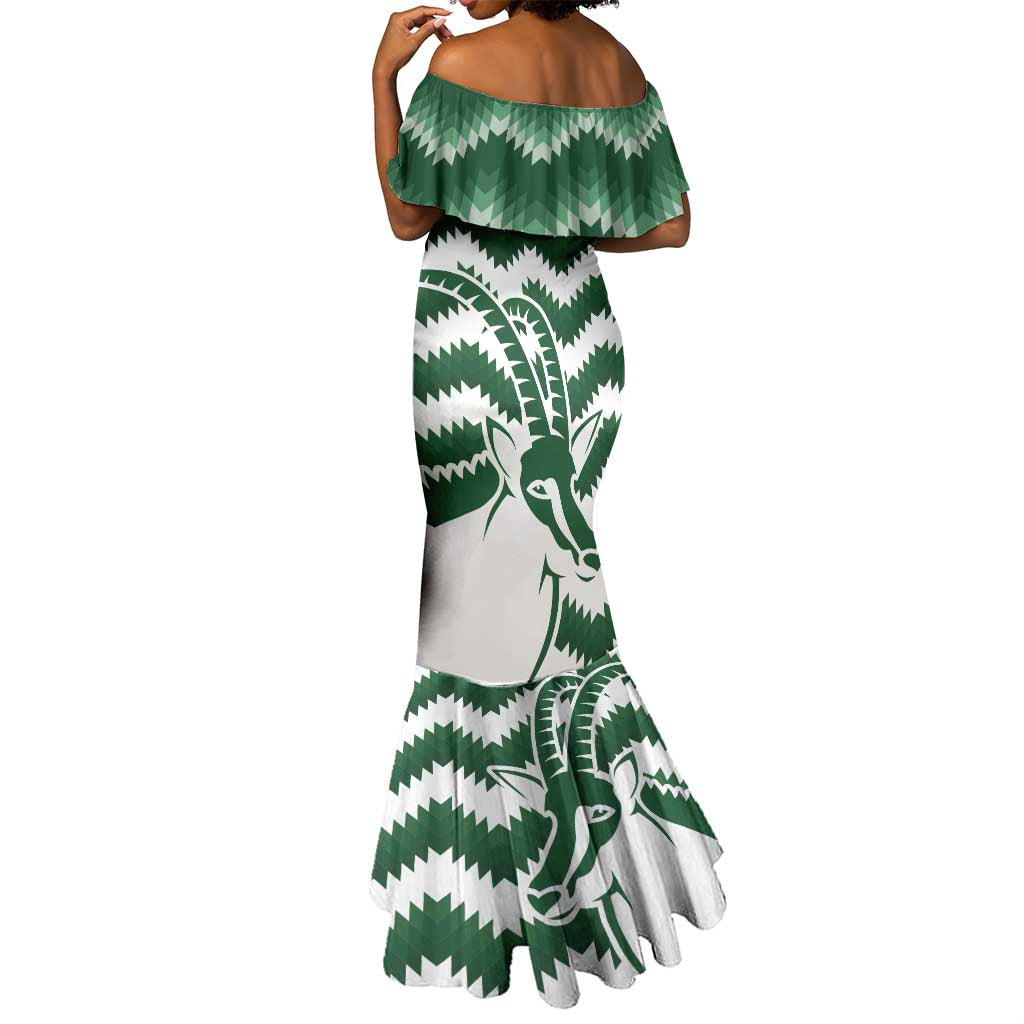 Zimbabwe Rugby The Sables Personalized Mermaid Dress Retro Jersey Inspired - African Pride