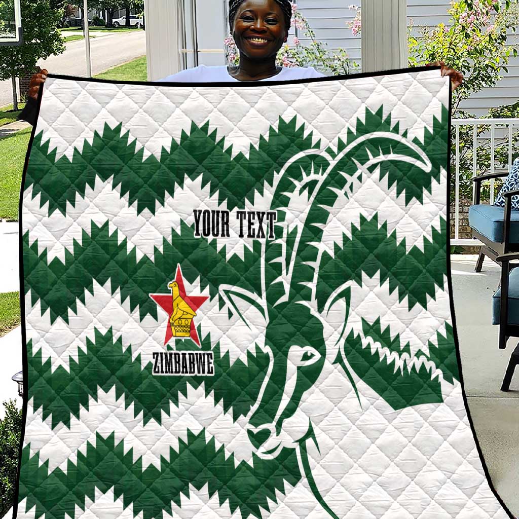 Zimbabwe Rugby The Sables Personalized Quilt Retro Jersey Inspired - African Pride
