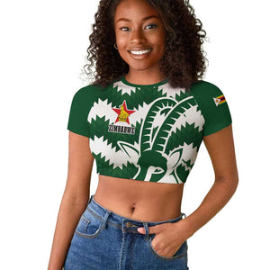 Zimbabwe Rugby The Sables Personalized Raglan Cropped T shirt Retro Jersey Inspired - African Pride