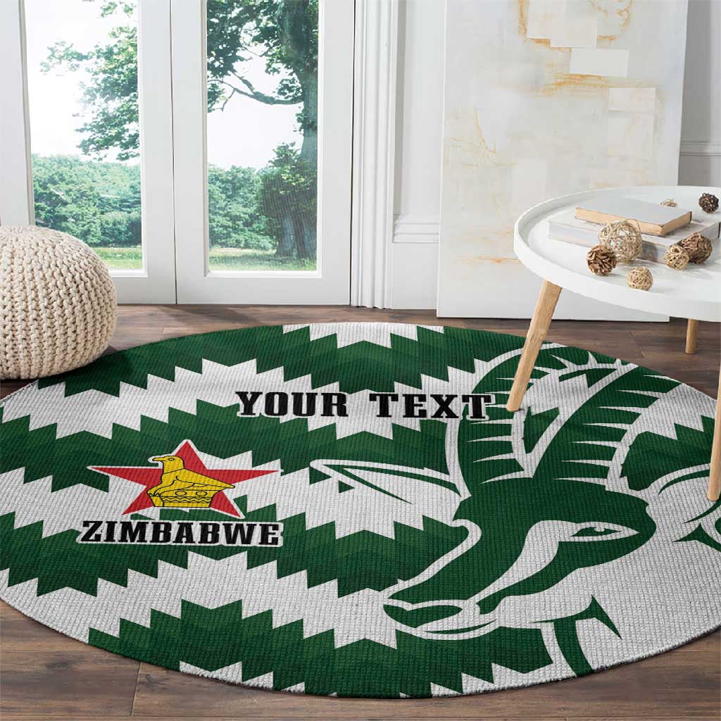 Zimbabwe Rugby The Sables Personalized Round Carpet Retro Jersey Inspired - African Pride
