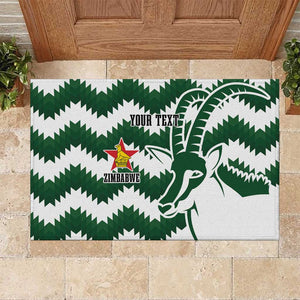 Zimbabwe Rugby The Sables Personalized Rubber Doormat Retro Jersey Inspired - African Pride