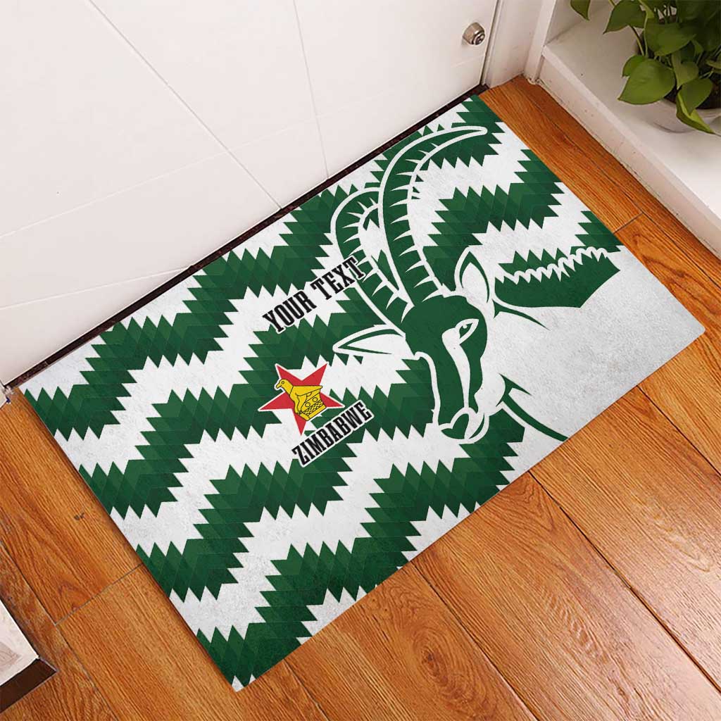 Zimbabwe Rugby The Sables Personalized Rubber Doormat Retro Jersey Inspired - African Pride