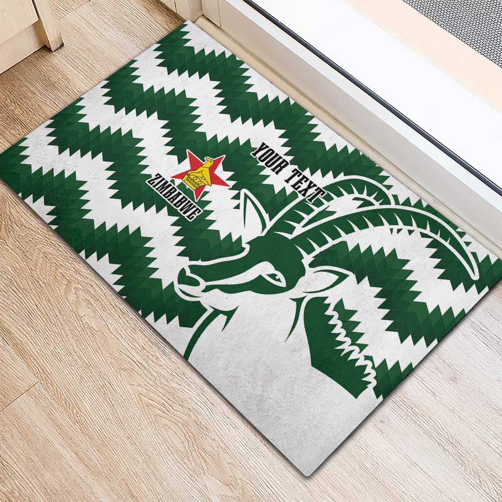 Zimbabwe Rugby The Sables Personalized Rubber Doormat Retro Jersey Inspired - African Pride