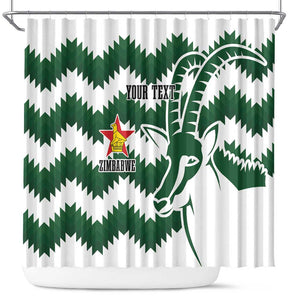 Zimbabwe Rugby The Sables Personalized Shower Curtain Retro Jersey Inspired - African Pride