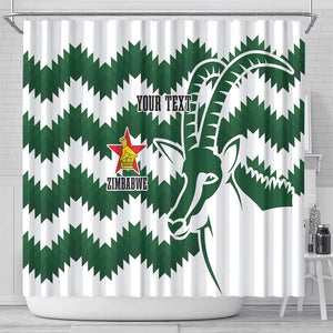 Zimbabwe Rugby The Sables Personalized Shower Curtain Retro Jersey Inspired - African Pride