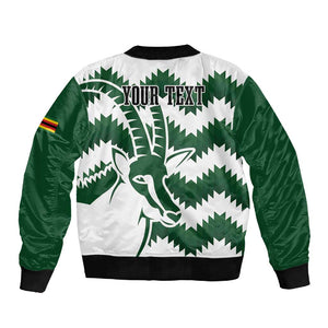 Zimbabwe Rugby The Sables Personalized Sleeve Zip Bomber Jacket Retro Jersey Inspired - African Pride