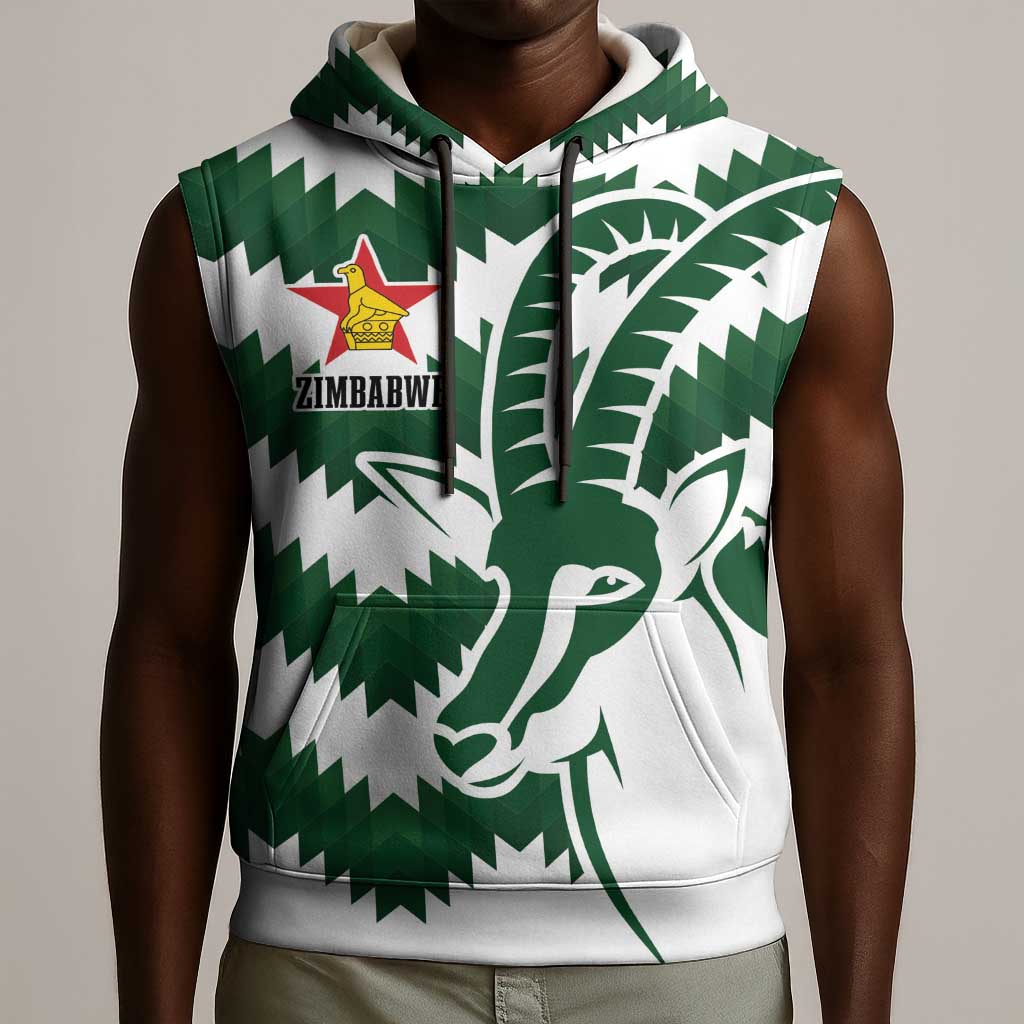 Zimbabwe Rugby The Sables Personalized Sleeveless Hoodie Retro Jersey Inspired - African Pride