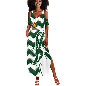 Zimbabwe Rugby The Sables Personalized Summer Maxi Dress Retro Jersey Inspired - African Pride