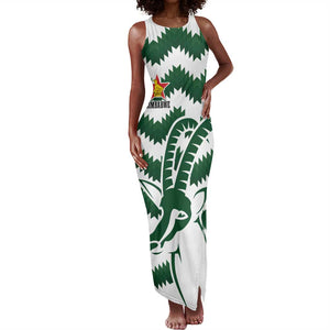 Zimbabwe Rugby The Sables Personalized Tank Maxi Dress Retro Jersey Inspired - African Pride