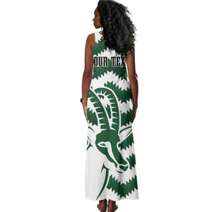 Zimbabwe Rugby The Sables Personalized Tank Maxi Dress Retro Jersey Inspired - African Pride