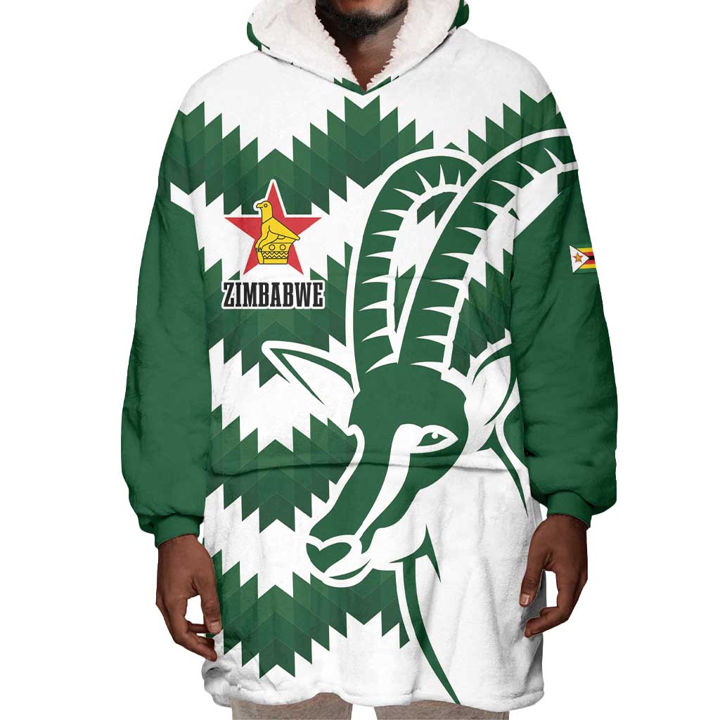 Zimbabwe Rugby The Sables Personalized Wearable Blanket Hoodie Retro Jersey Inspired - African Pride