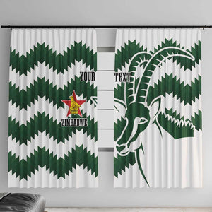 Zimbabwe Rugby The Sables Personalized Window Curtain Retro Jersey Inspired - African Pride