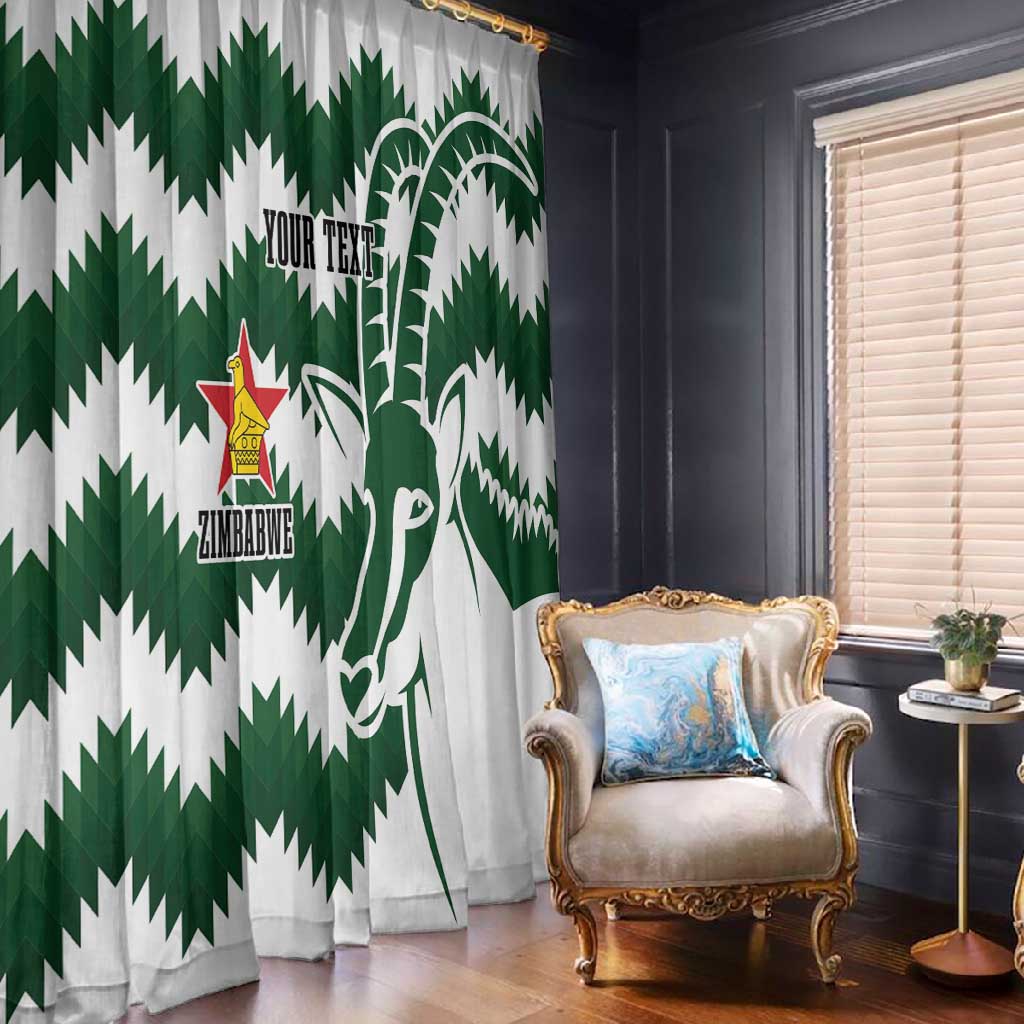 Zimbabwe Rugby The Sables Personalized Window Curtain Retro Jersey Inspired - African Pride