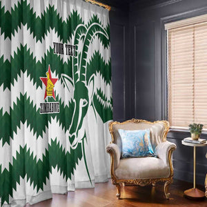 Zimbabwe Rugby The Sables Personalized Window Curtain Retro Jersey Inspired - African Pride