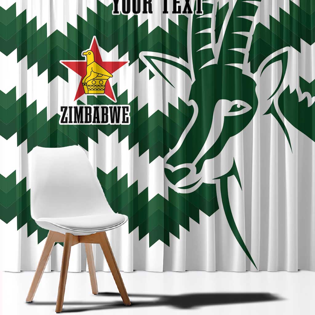 Zimbabwe Rugby The Sables Personalized Window Curtain Retro Jersey Inspired - African Pride