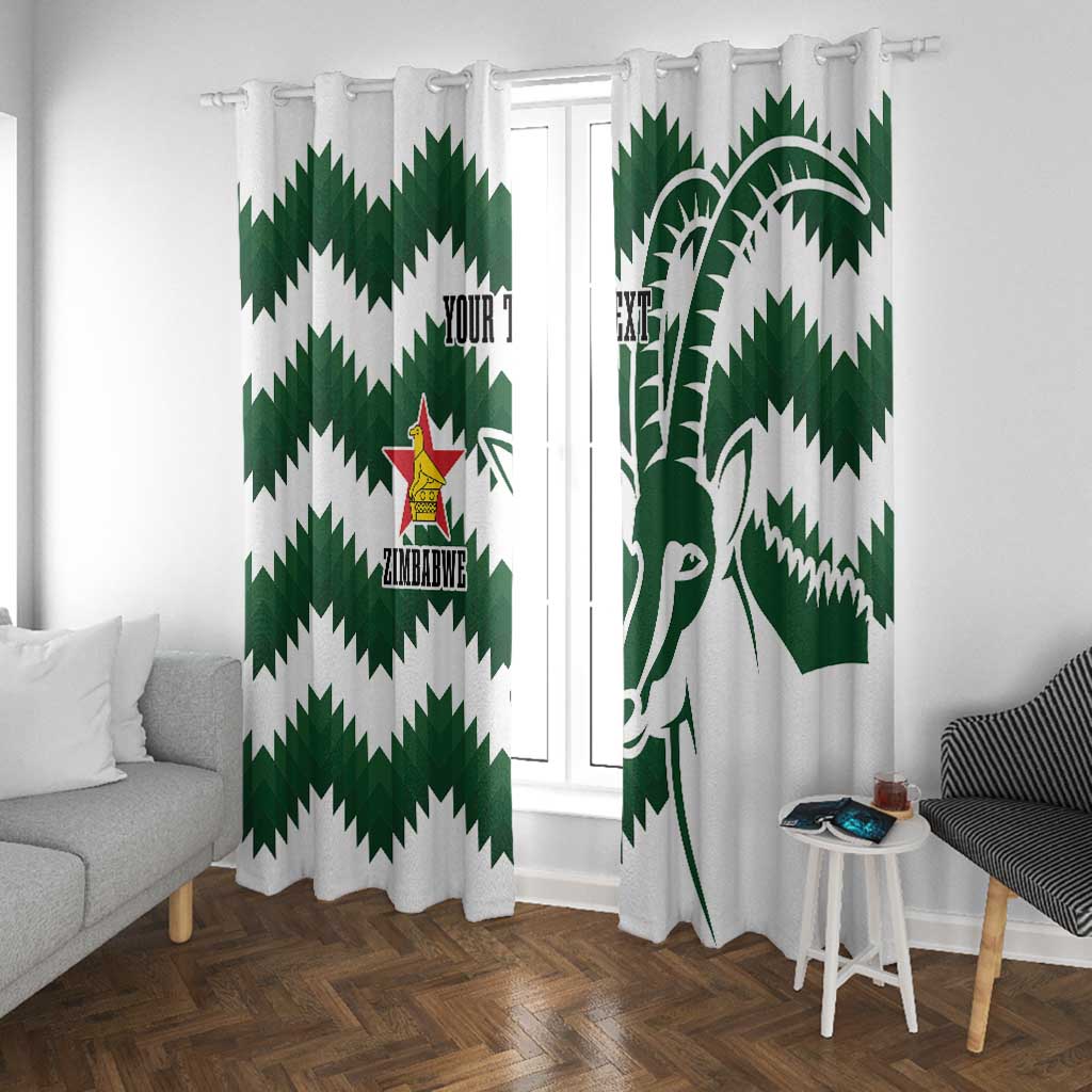 Zimbabwe Rugby The Sables Personalized Window Curtain Retro Jersey Inspired - African Pride