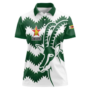 Zimbabwe Rugby The Sables Personalized Women Polo Shirt Retro Jersey Inspired - African Pride