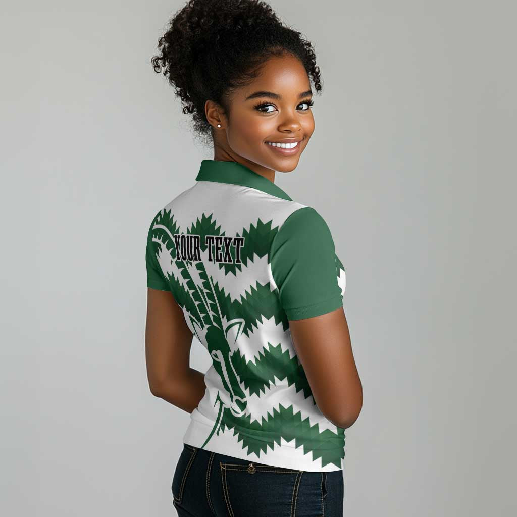 Zimbabwe Rugby The Sables Personalized Women Polo Shirt Retro Jersey Inspired - African Pride