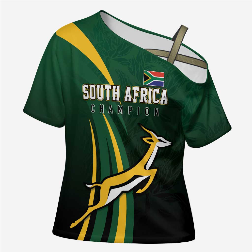 South Africa WC2026 Personalized Cross Shoulder Shirt Springboks Champion