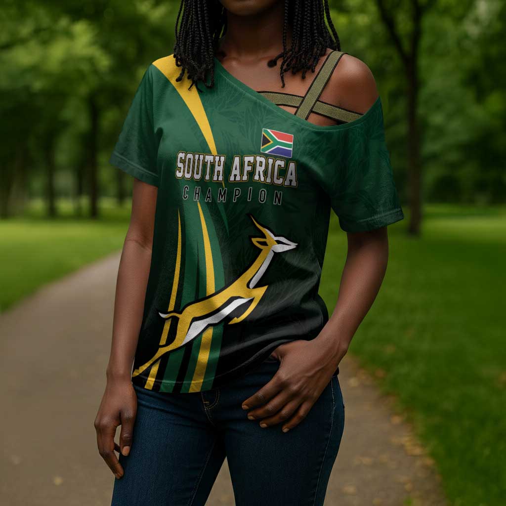 South Africa WC2026 Personalized Cross Shoulder Shirt Springboks Champion