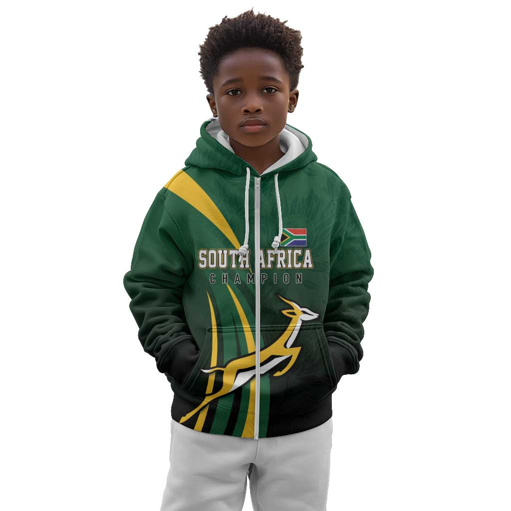 South Africa WC2026 Personalized Kid Hoodie Springboks Champion