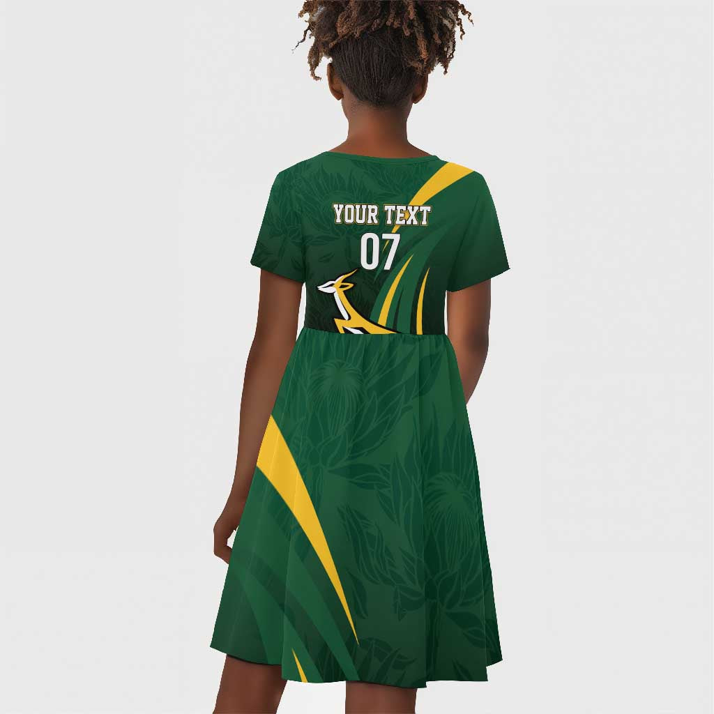 South Africa WC2026 Personalized Kid Short Sleeve Dress Springboks Champion