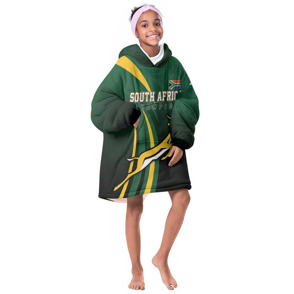 South Africa WC2026 Personalized Kid Wearable Blanket Hoodie Springboks Champion