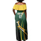 South Africa WC2026 Personalized Off Shoulder Maxi Dress Springboks Champion