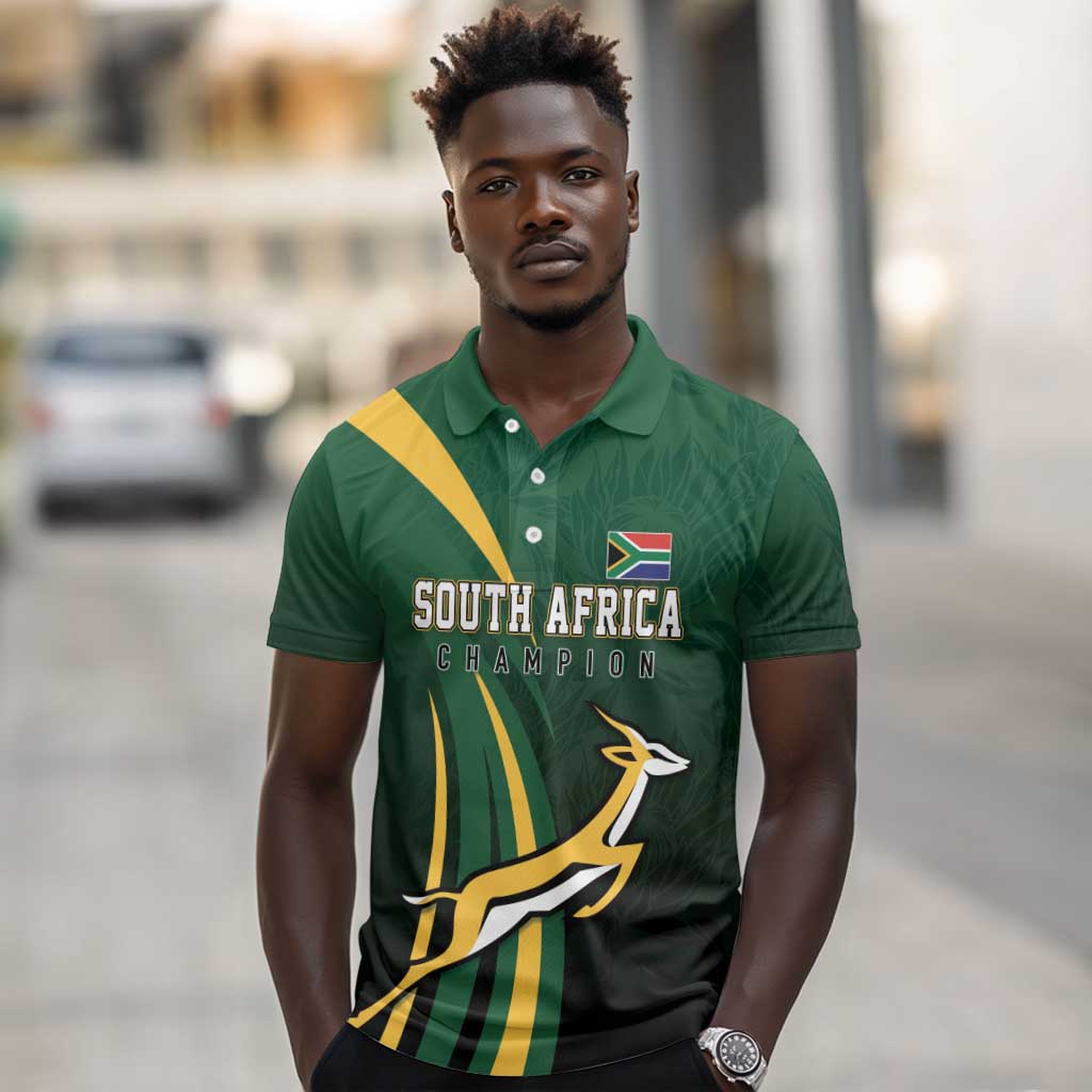 South Africa WC2026 Personalized Polo Shirt Springboks Champion