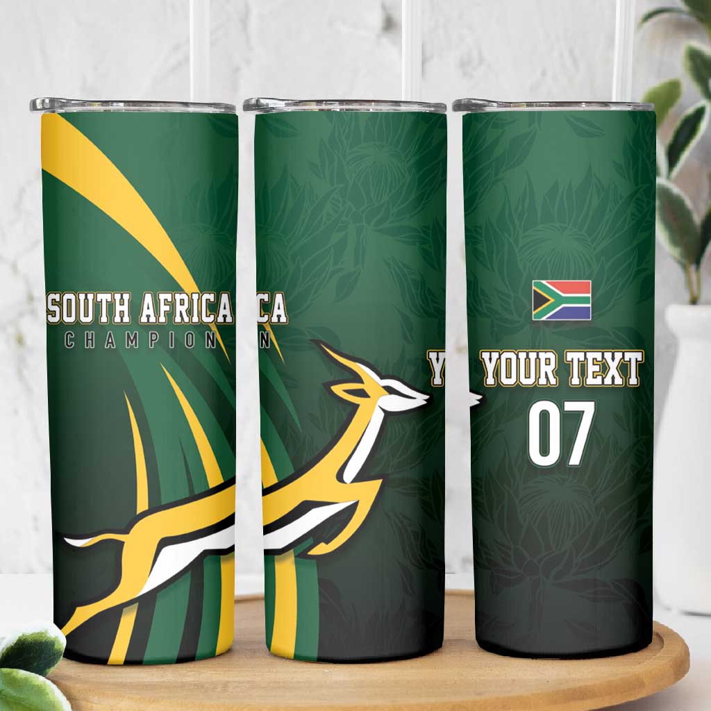 South Africa WC2026 Personalized Skinny Tumbler Springboks Champion