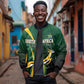 South Africa WC2026 Personalized Sleeve Zip Bomber Jacket Springboks Champion