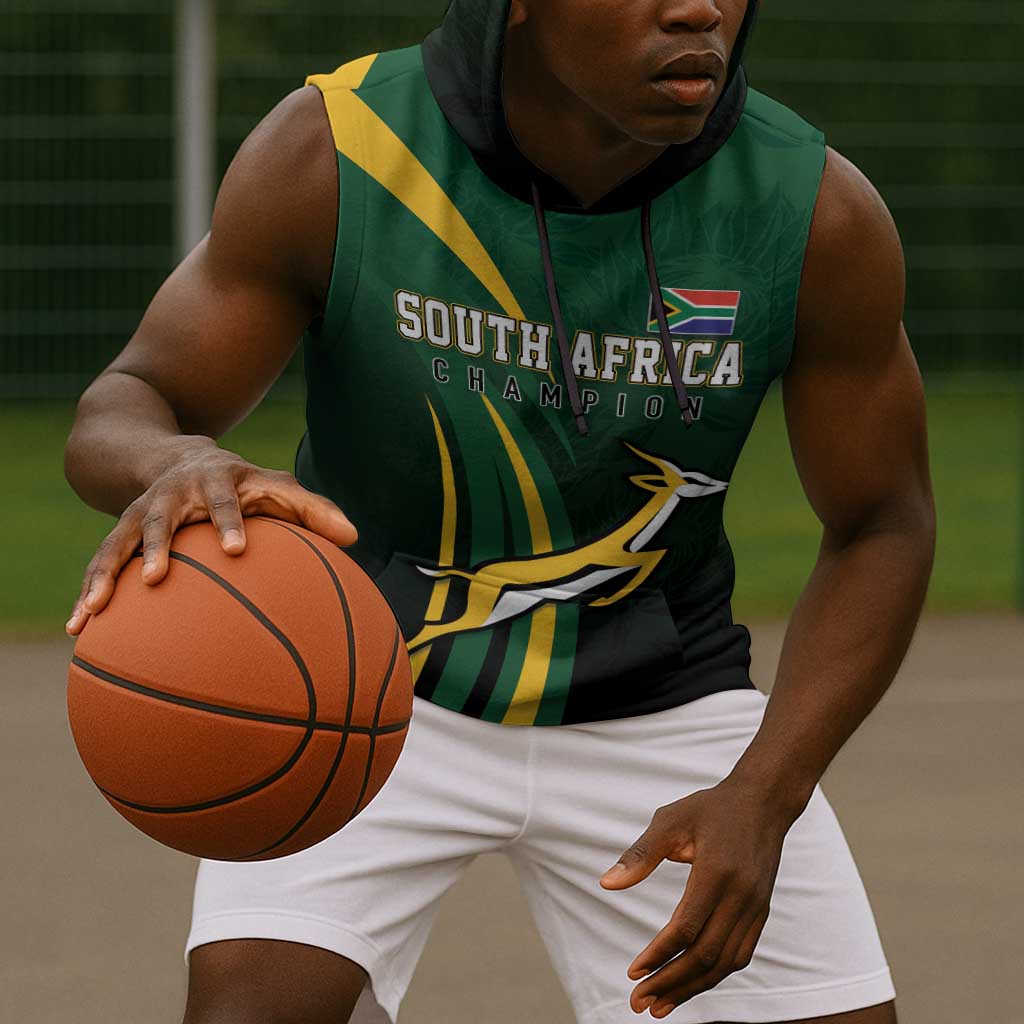 South Africa WC2026 Personalized Sleeveless Hoodie Springboks Champion