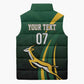 South Africa WC2026 Personalized Sleeveless Puffer Jacket Springboks Champion