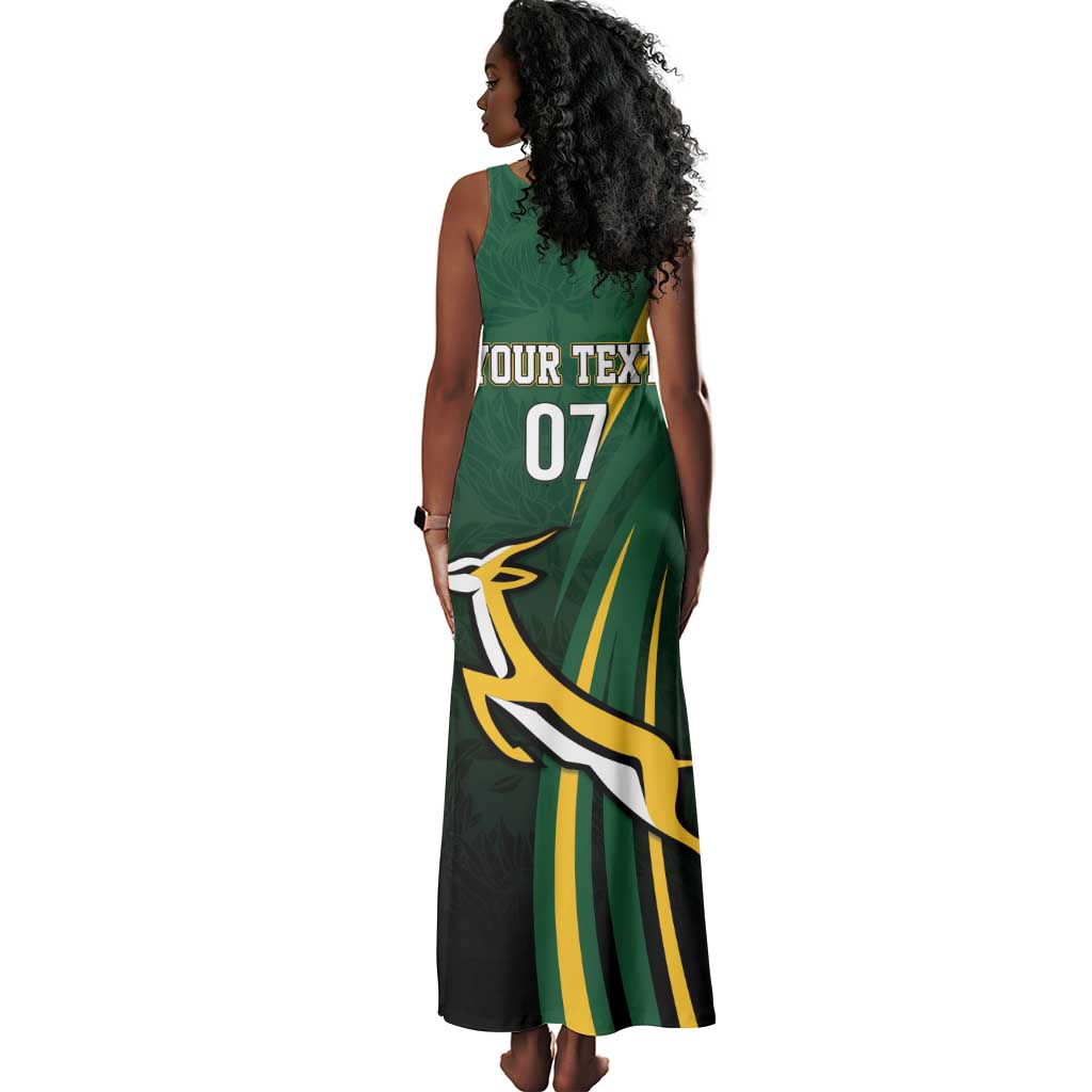 South Africa WC2026 Personalized Tank Maxi Dress Springboks Champion