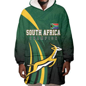 South Africa WC2026 Personalized Wearable Blanket Hoodie Springboks Champion