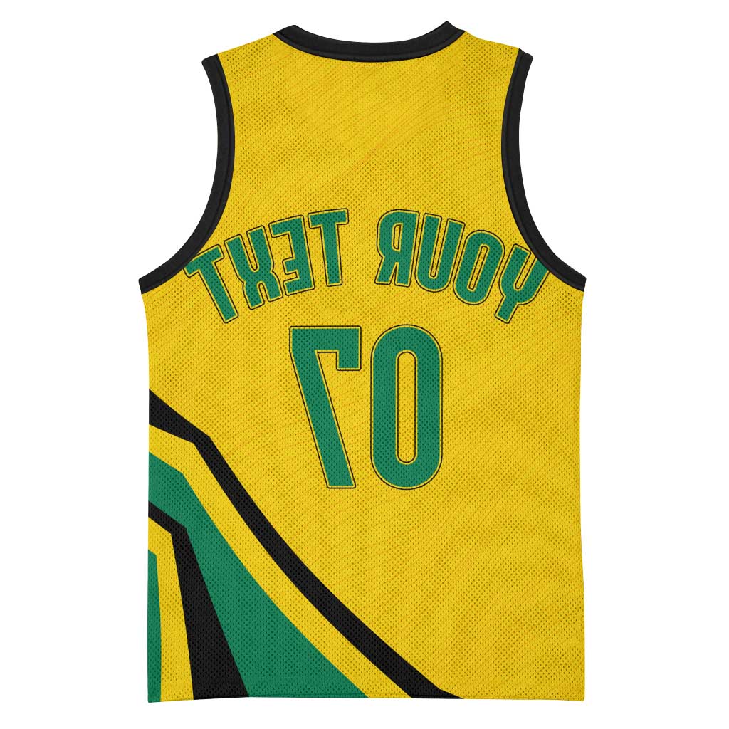 Personalised Jamaica Football Basketball Jersey Reggae Boyz Retro WC 1998 Inspired - African Pride