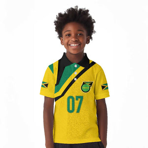 Personalised Jamaica Football Kid Polo Shirt Reggae Boyz Retro WC 1998 Inspired