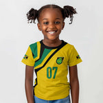 Personalised Jamaica Football Kid T shirt Reggae Boyz Retro WC 1998 Inspired