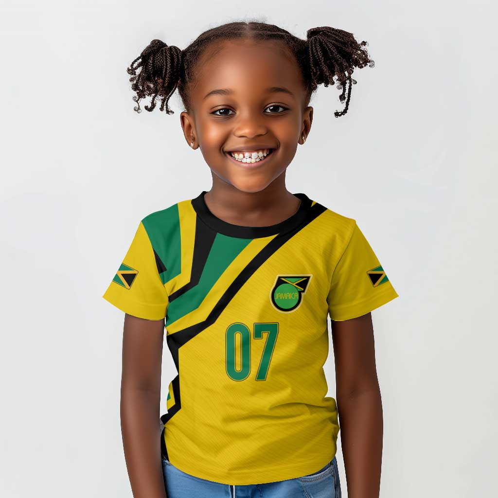 Personalised Jamaica Football Kid T shirt Reggae Boyz Retro WC 1998 Inspired