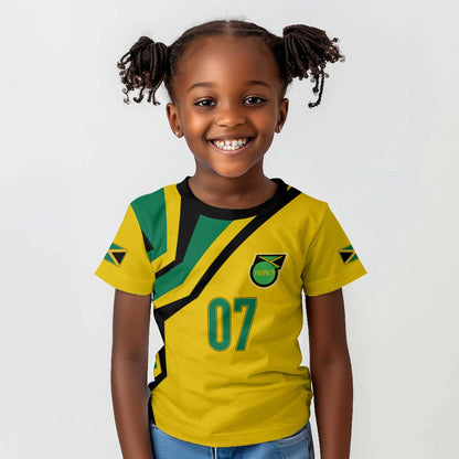 Personalised Jamaica Football Kid T shirt Reggae Boyz Retro WC 1998 Inspired