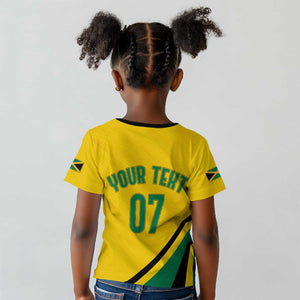 Personalised Jamaica Football Kid T shirt Reggae Boyz Retro WC 1998 Inspired