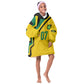 Personalised Jamaica Football Kid Wearable Blanket Hoodie Reggae Boyz Retro WC 1998 Inspired