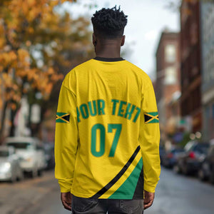 Personalised Jamaica Football Long Sleeve Shirt Reggae Boyz Retro WC 1998 Inspired LT7