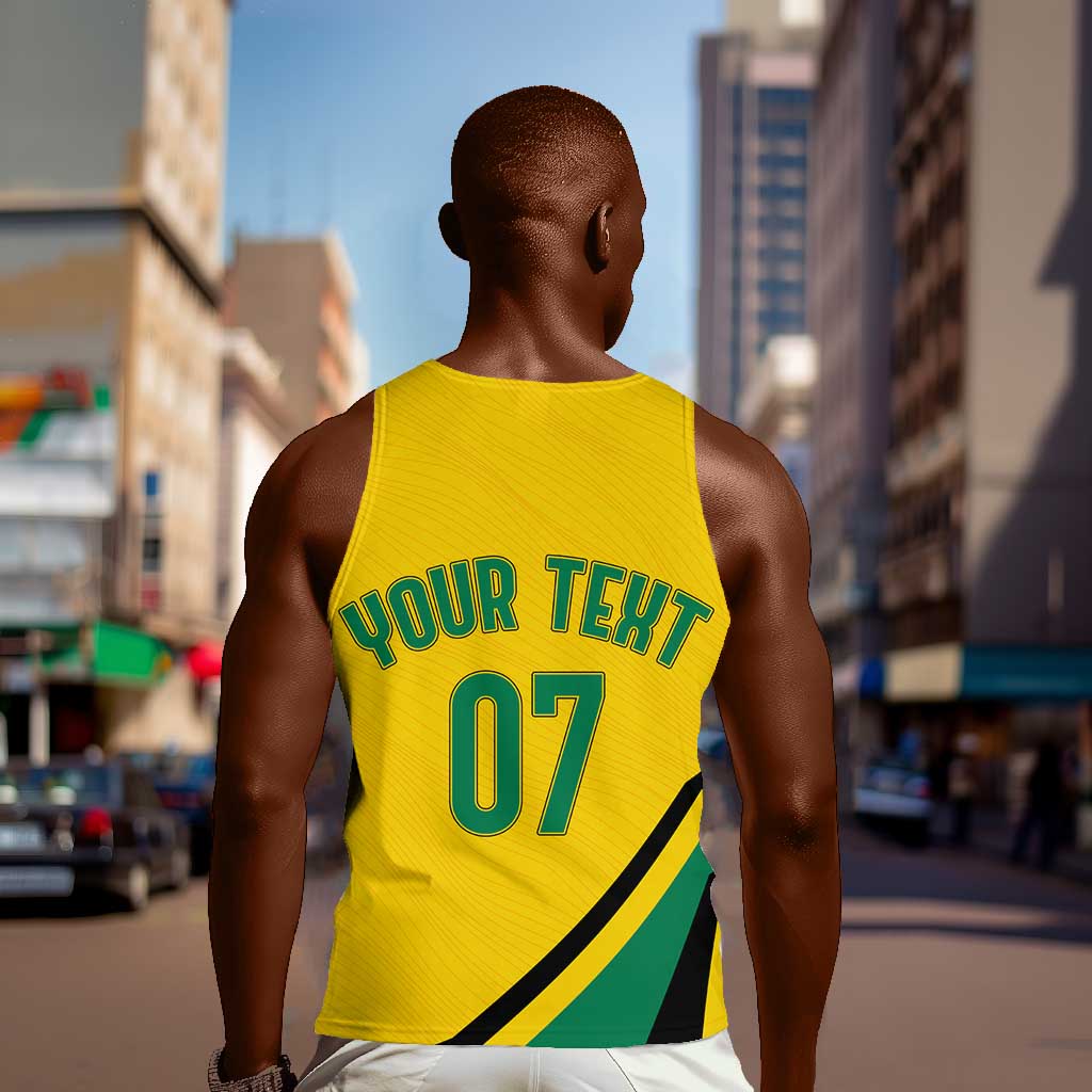 Personalised Jamaica Football Men Tank Top Reggae Boyz Retro WC