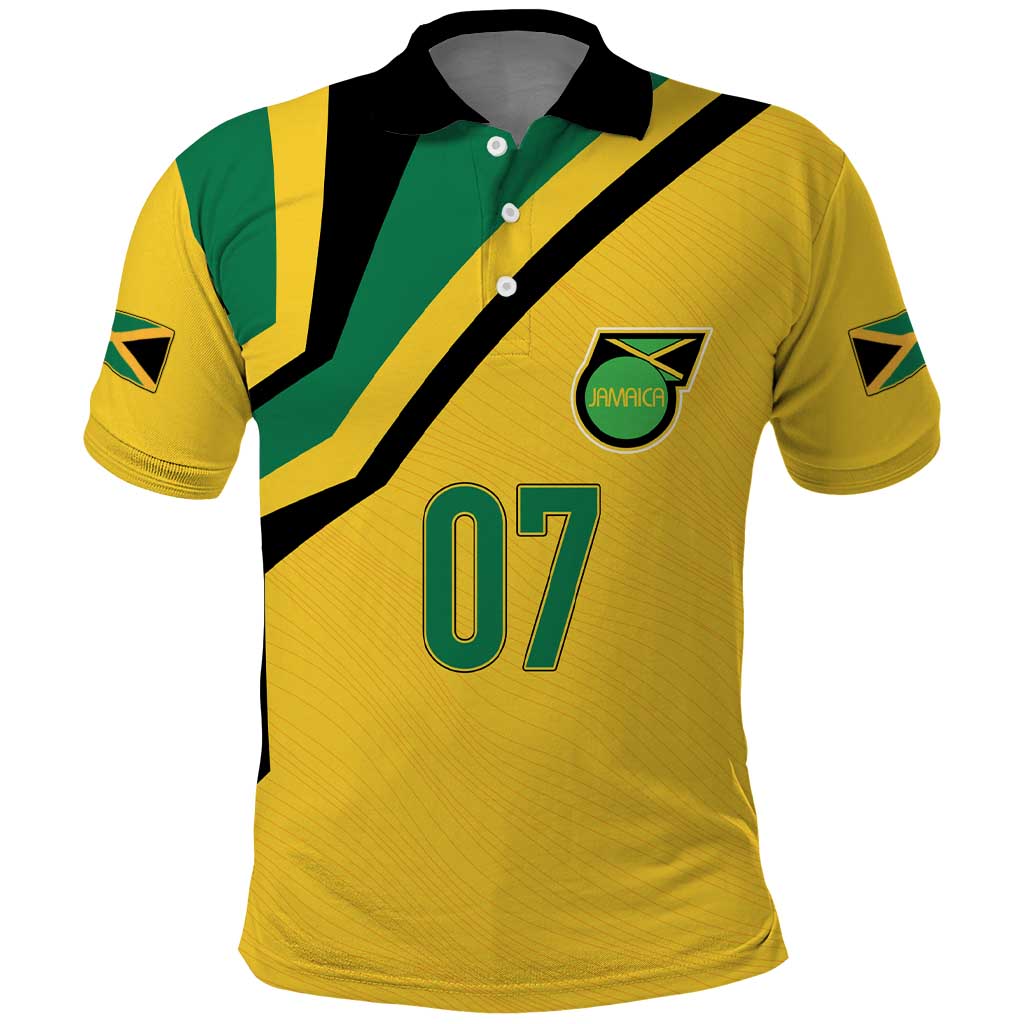 Personalised Jamaica Football Polo Shirt Reggae Boyz Retro WC 1998 Inspired